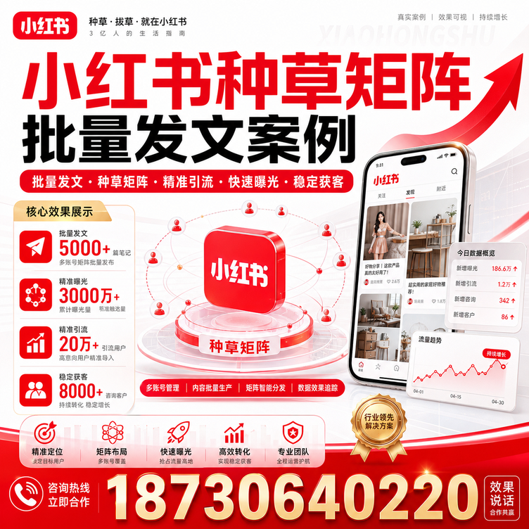 陵水小红书种草矩阵批量发文案例