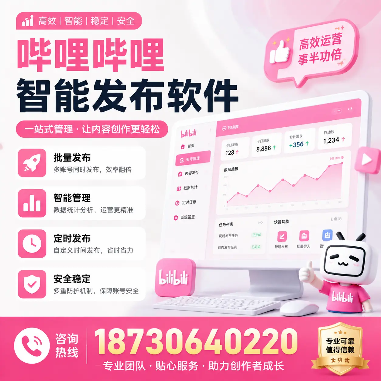 如何评估哔哩哔哩智能发布软件的ROI？陵水 企业必读